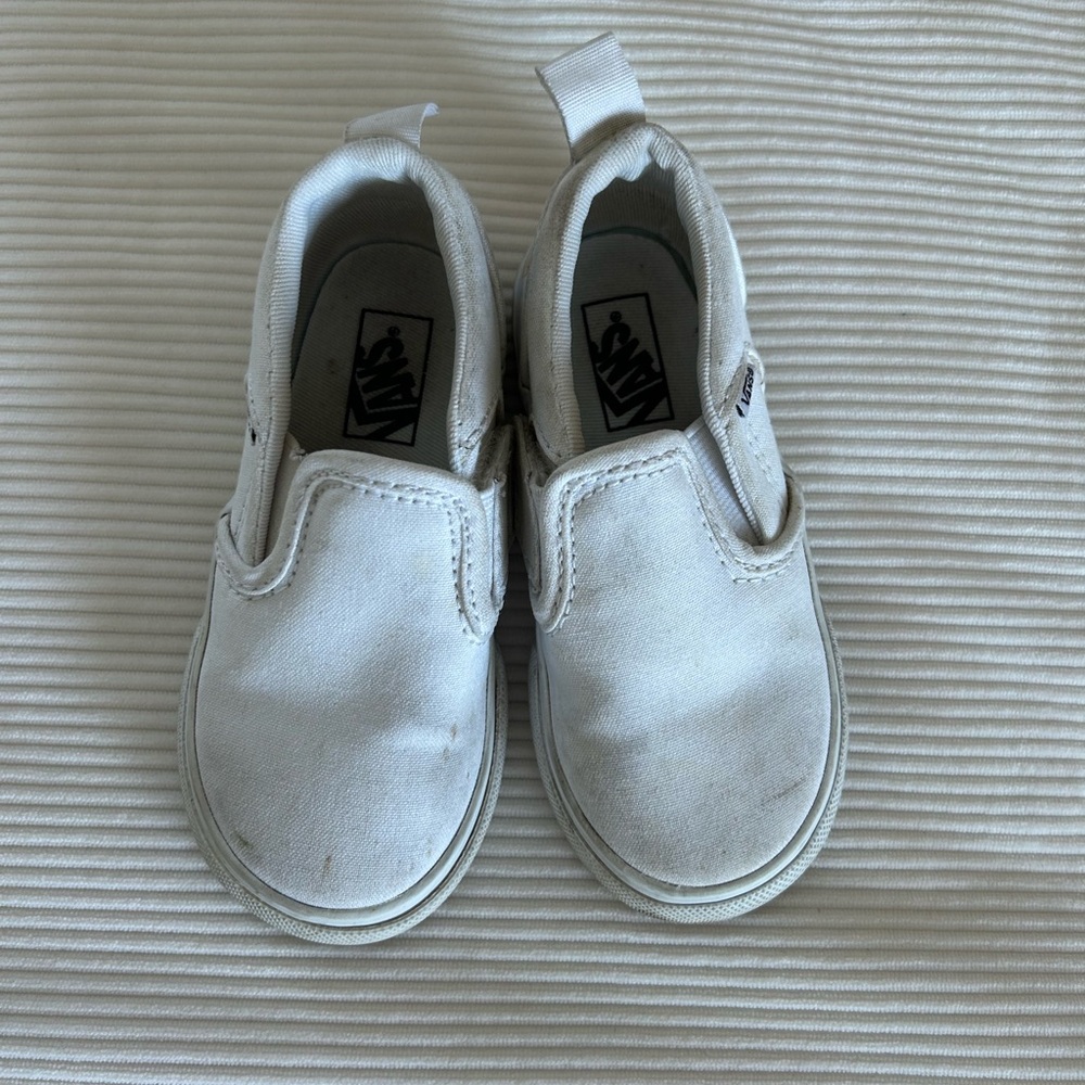 Vans Kids White Slip-On Shoes